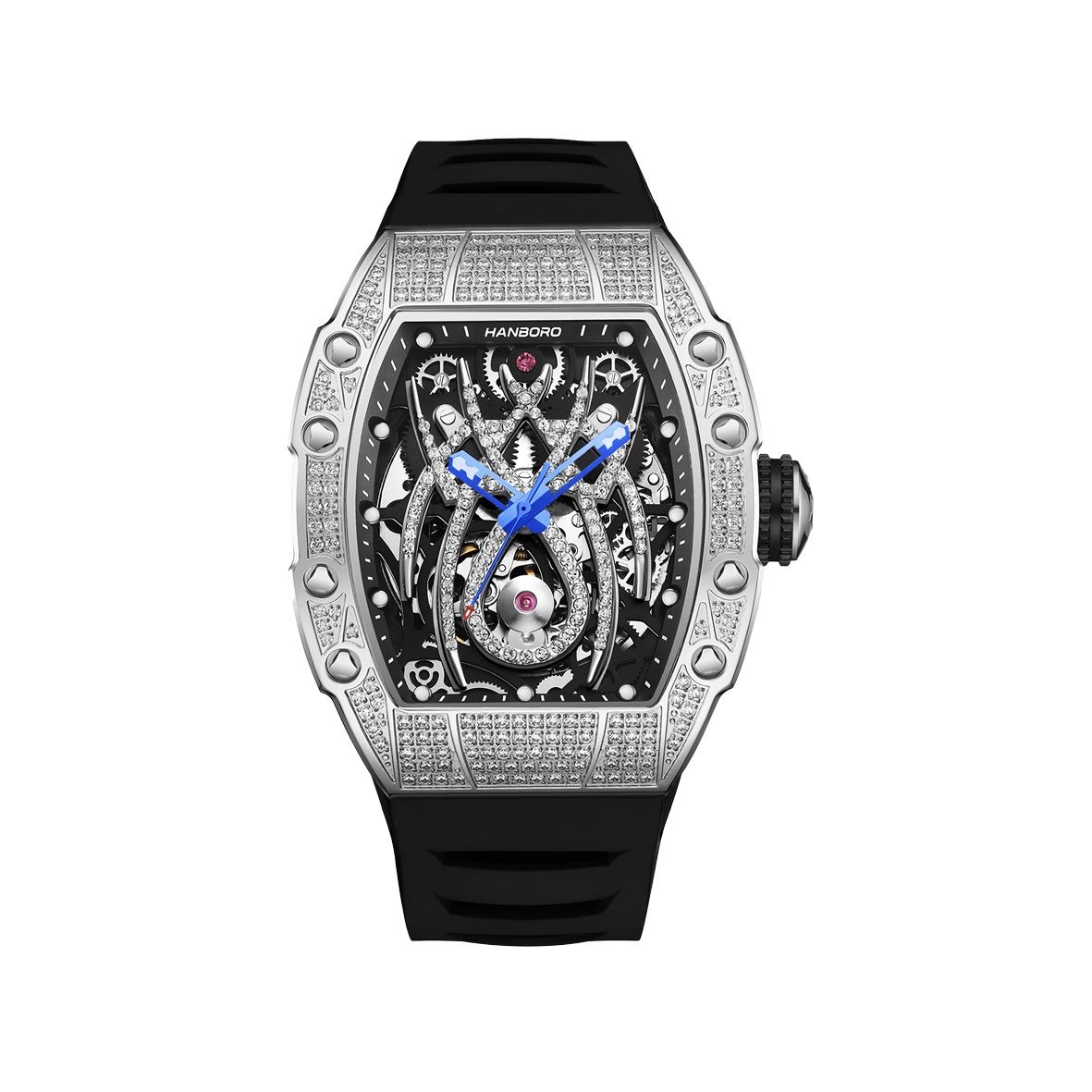 Đồng hồ HANBORO 922 mặt nhện dây silicone chính hãng tại Vũ Watch – Thiết kế độc đáo, phong cách thể thao, sang trọng và hiện đại.